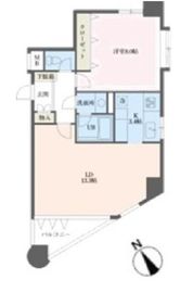 代々木上原128 301 間取り図