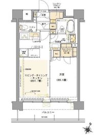 コムレジ赤羽 405 間取り図