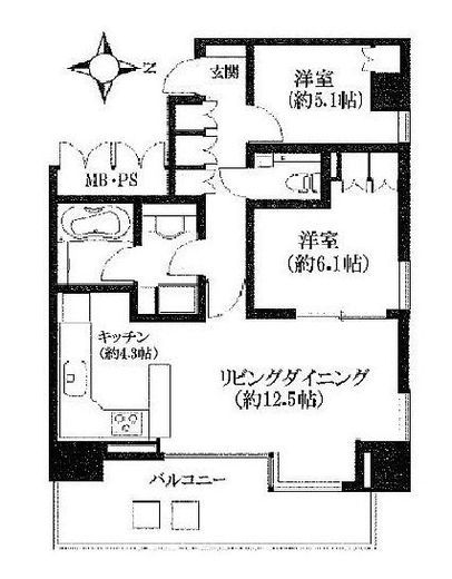 パークハウス阿佐ヶ谷レジデンス 5階 間取り図
