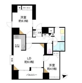 シーダム目黒 10階 間取り図