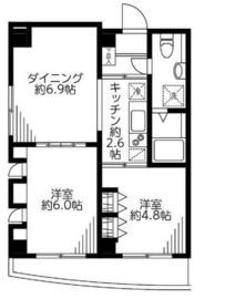 F.S.C.新宿マンション 3階 間取り図