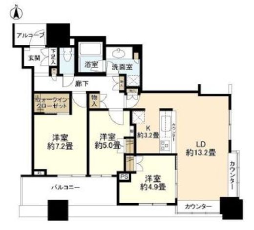 エクラスタワー武蔵小杉 31階 間取り図