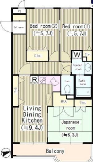 エミネンス高野台 5階 間取り図