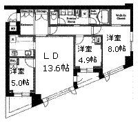 パシフィックレジデンス目黒本町 305 間取り図