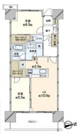 オーベルグランディオ品川勝島 7階 間取り図