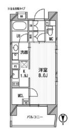 クリオ西池袋 8階 間取り図