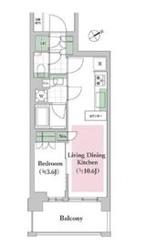 オープンレジデンシア用賀 3階 間取り図