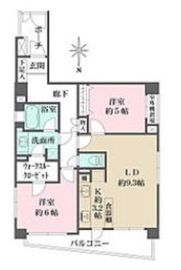 ファミール東麻布ベルファース 3階 間取り図