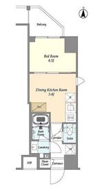 アジュールテラス東陽町 812 間取り図