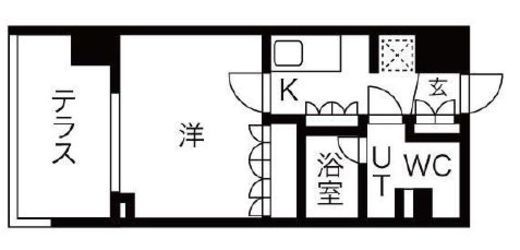 シーズンフラッツ高田馬場リバーサイドノース 204 間取り図