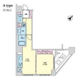 エコロジー柳橋レジデンス 9階 間取り図
