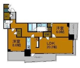 パークタワー晴海 15階 間取り図