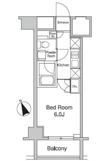 プラウドフラット蒲田Ⅱ 704 間取り図