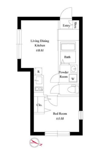 ガレット戸越銀座 302 間取り図