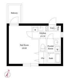 ガレット戸越銀座 404 間取り図