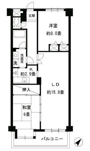 パークハイツ駒込 607 間取り図