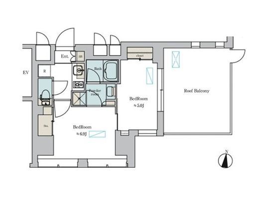 ブリリアイスト渋谷本町 402 間取り図