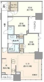 シティタワー銀座東 22階 間取り図