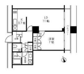 グランパークハイツ 602 間取り図