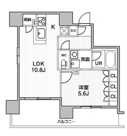 シーズンフラッツ元浅草4丁目 801 間取り図