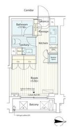 カスタリア菊川 405 間取り図