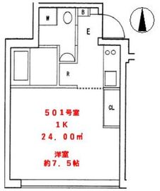 ベルファース芝パルク 501 間取り図