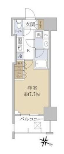 シティハウス東麻布 7階 間取り図