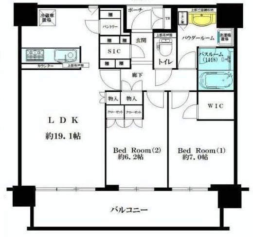 シティタワー品川 37階 間取り図