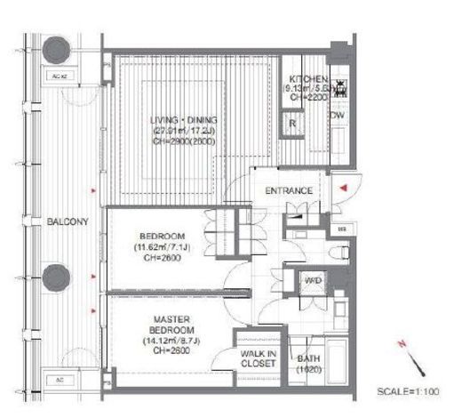 虎ノ門ヒルズレジデンス 42階 間取り図