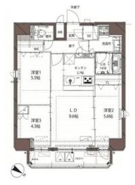 ベルジューレ神保町 1201 間取り図