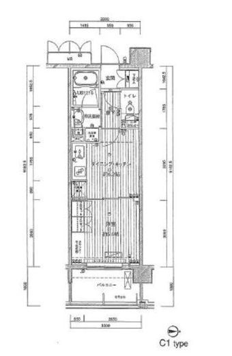 フルーヴ押上 604 間取り図