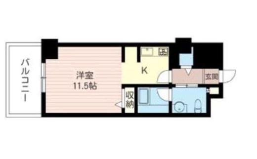 レジデンスシャルマン月島 503 間取り図