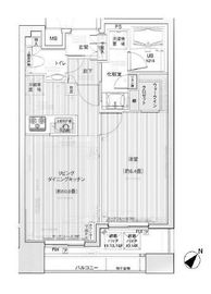 リシェ五反田スカイビュー 13階 間取り図