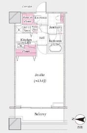 コンシェリア西新宿タワーズウエスト 8階 間取り図