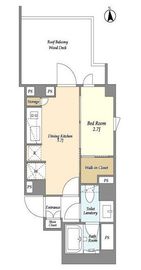オアーゼ新宿市谷薬王寺アネックス 401 間取り図
