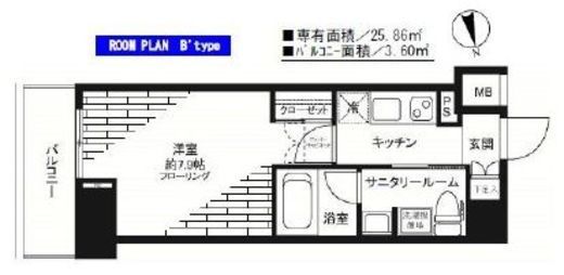 ステージグランデ芝大門 13階 間取り図