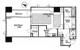 グランドパーク恵比寿センシュアス 5階 間取り図