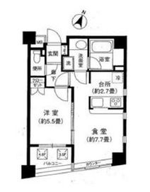 ノールフラット南麻布 601 間取り図