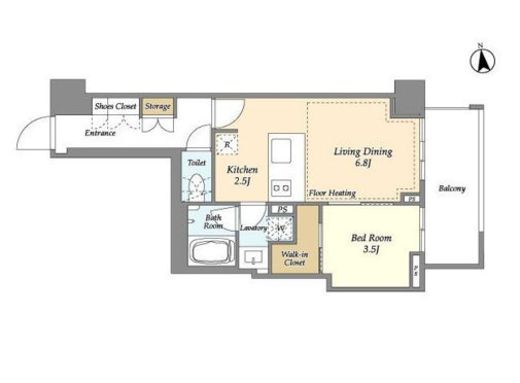 オアーゼ新宿市谷薬王寺 518 間取り図