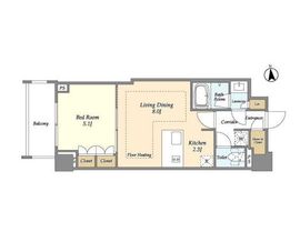 オアーゼ新宿市谷薬王寺 509 間取り図