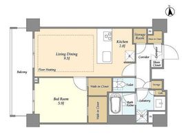 オアーゼ新宿市谷薬王寺 312 間取り図