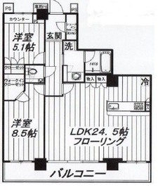 ベイクレストタワー 35階 間取り図