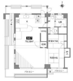 グランヒルズ西新宿 307 間取り図