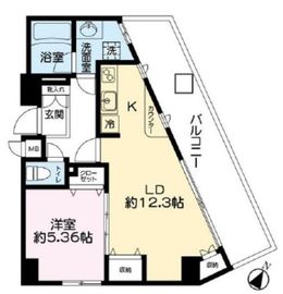 デュオ・スカーラ赤坂2 8階 間取り図