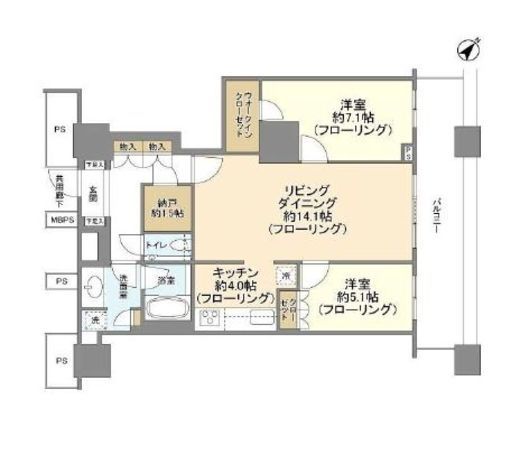 ザ・東京タワーズ シータワー 6階 間取り図