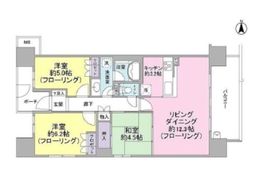 ガーデンティアラ武蔵小杉 7階 間取り図