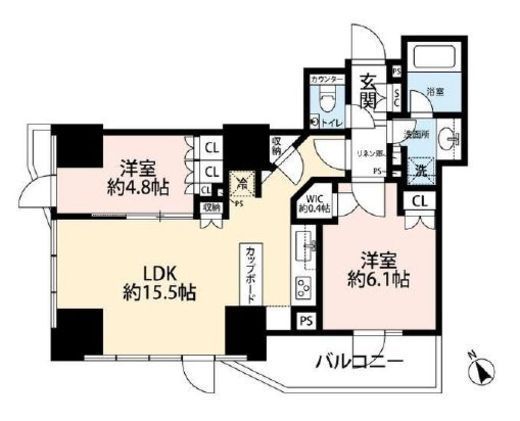 パークリュクス虎ノ門 8階 間取り図