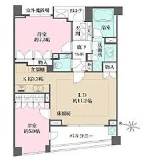 パークハウス世田谷松原 3階 間取り図