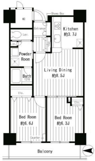 イーストコア曳舟一番館 9階 間取り図