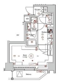 ジェノヴィア新御徒町スカイガーデン 2階 間取り図